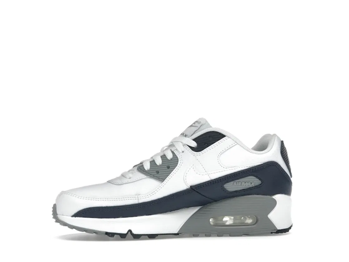 Детские кроссовки Lifestyle Nike Air Max 90, White/Light Smoke Grey-Particle Grey-Obsidian — фото 3