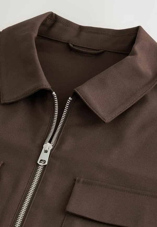 Куртка хлопковая Summer jacket Next, chocolate brown, коричневый/шоколадный — фото 4
