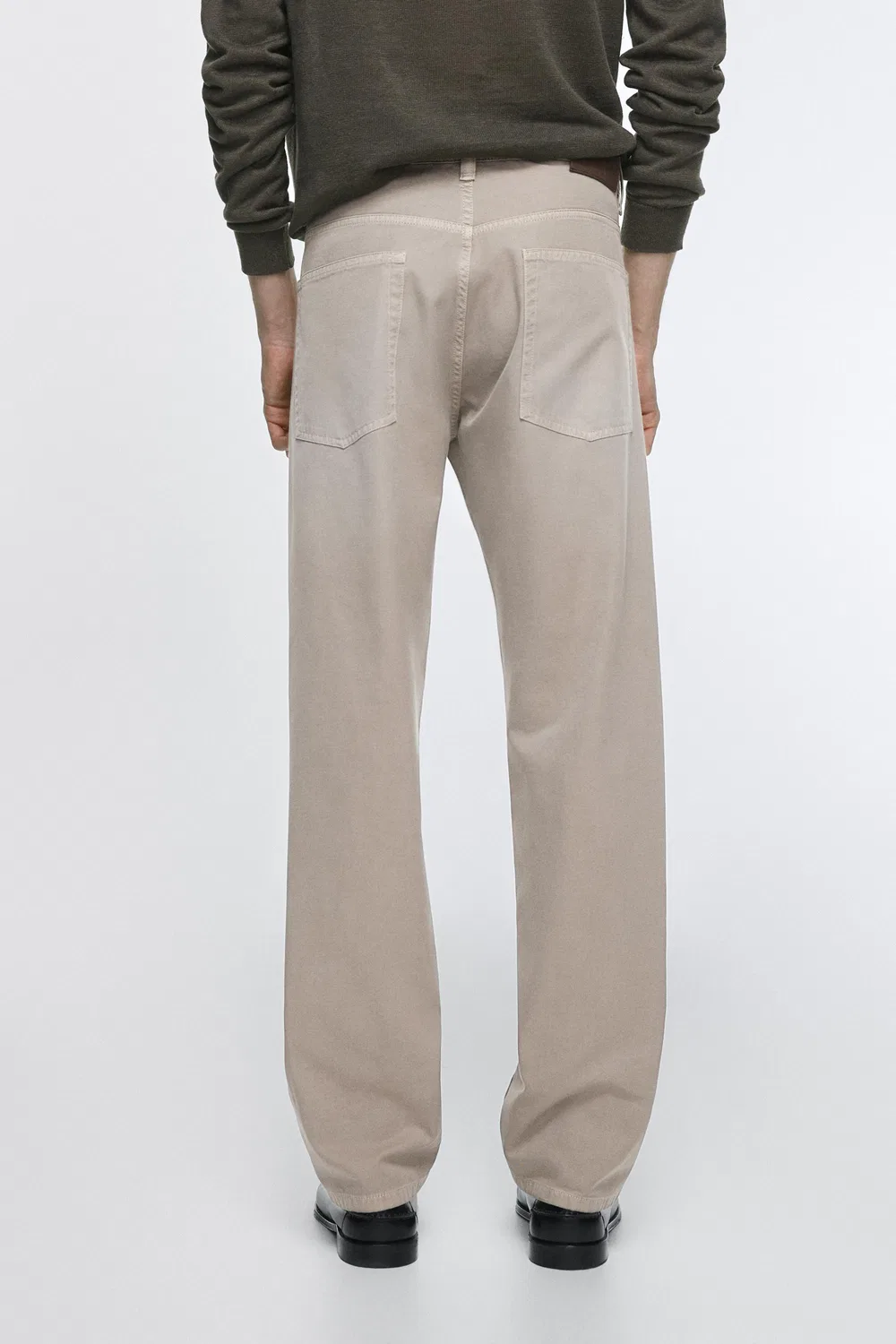 Джинсы свободного кроя Massimo Dutti, бледно-зеленый — фото 3