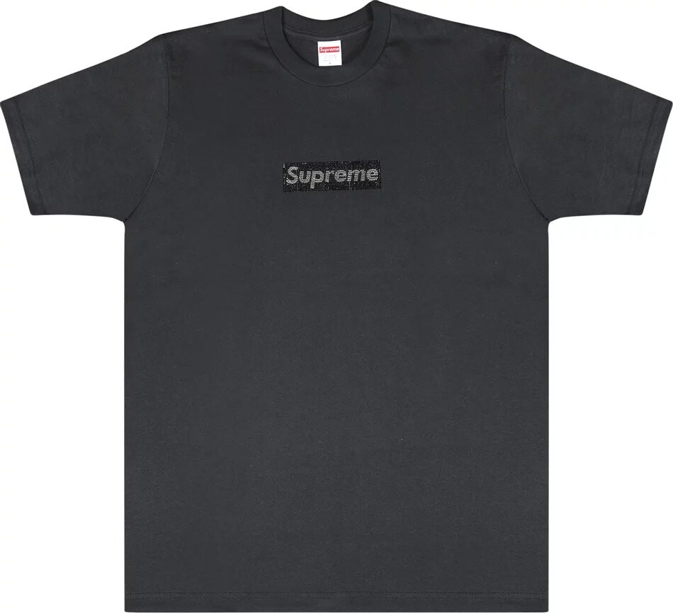 

Футболка Supreme x Swarovski Box Logo, черный