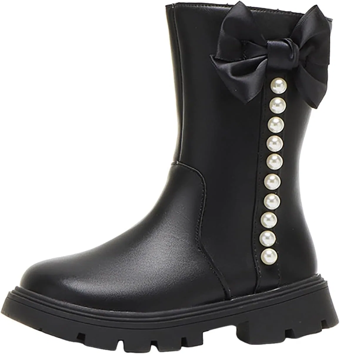 Детские сапоги для девочек с принтом, модель Girls Mid Calf Cowgirl Boots, Black