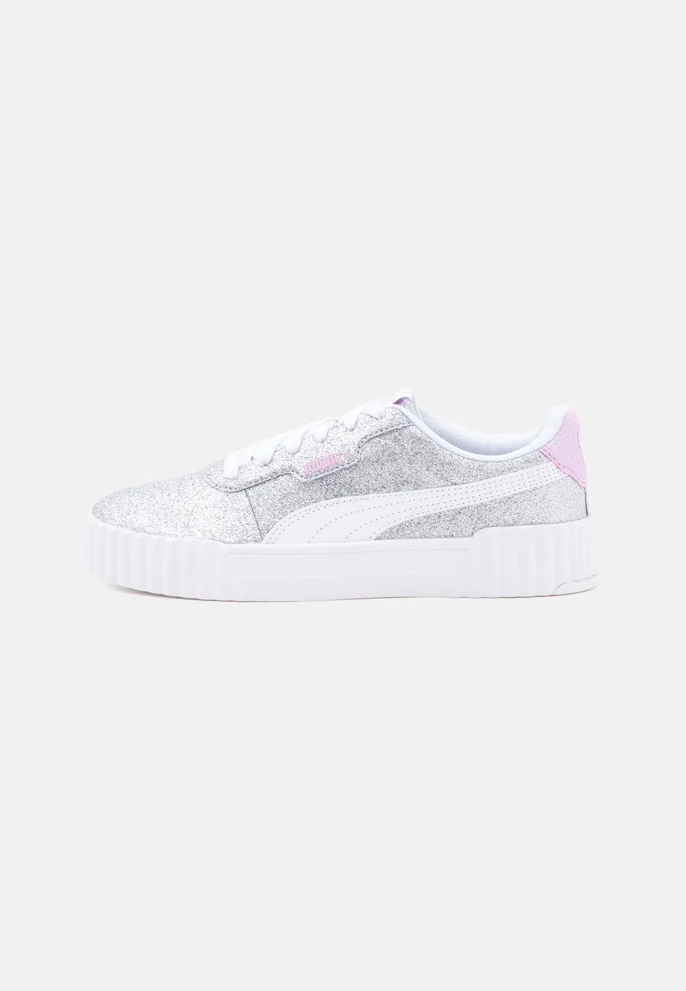 Кроссовки Carina 3.0 glitz jr унисекс Puma, Silver-Coloured/White