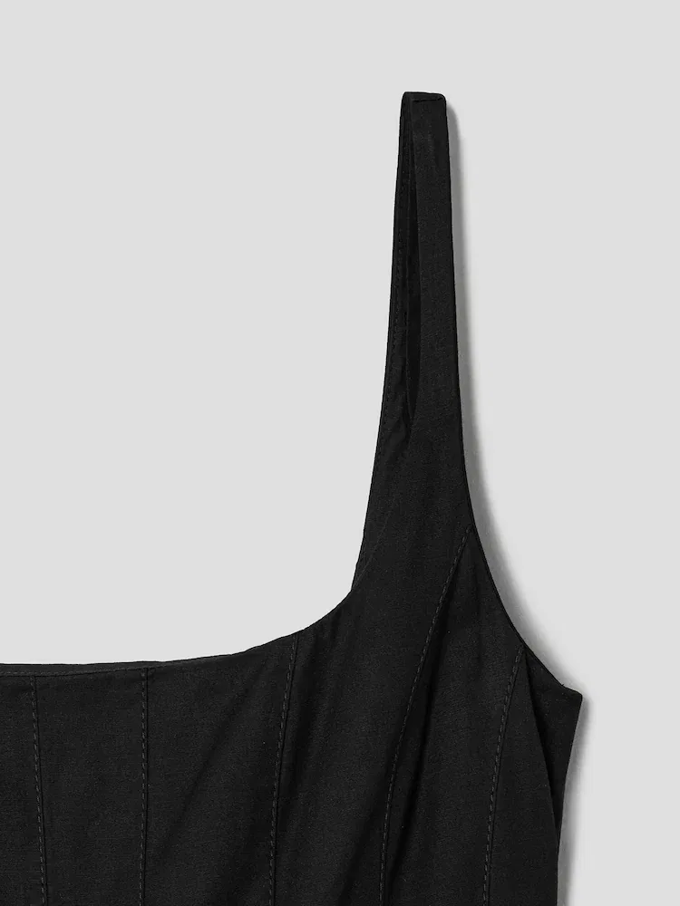 Платье миди с расклешенной юбкой, La Robe Agave JACQUEMUS, Black — фото 4