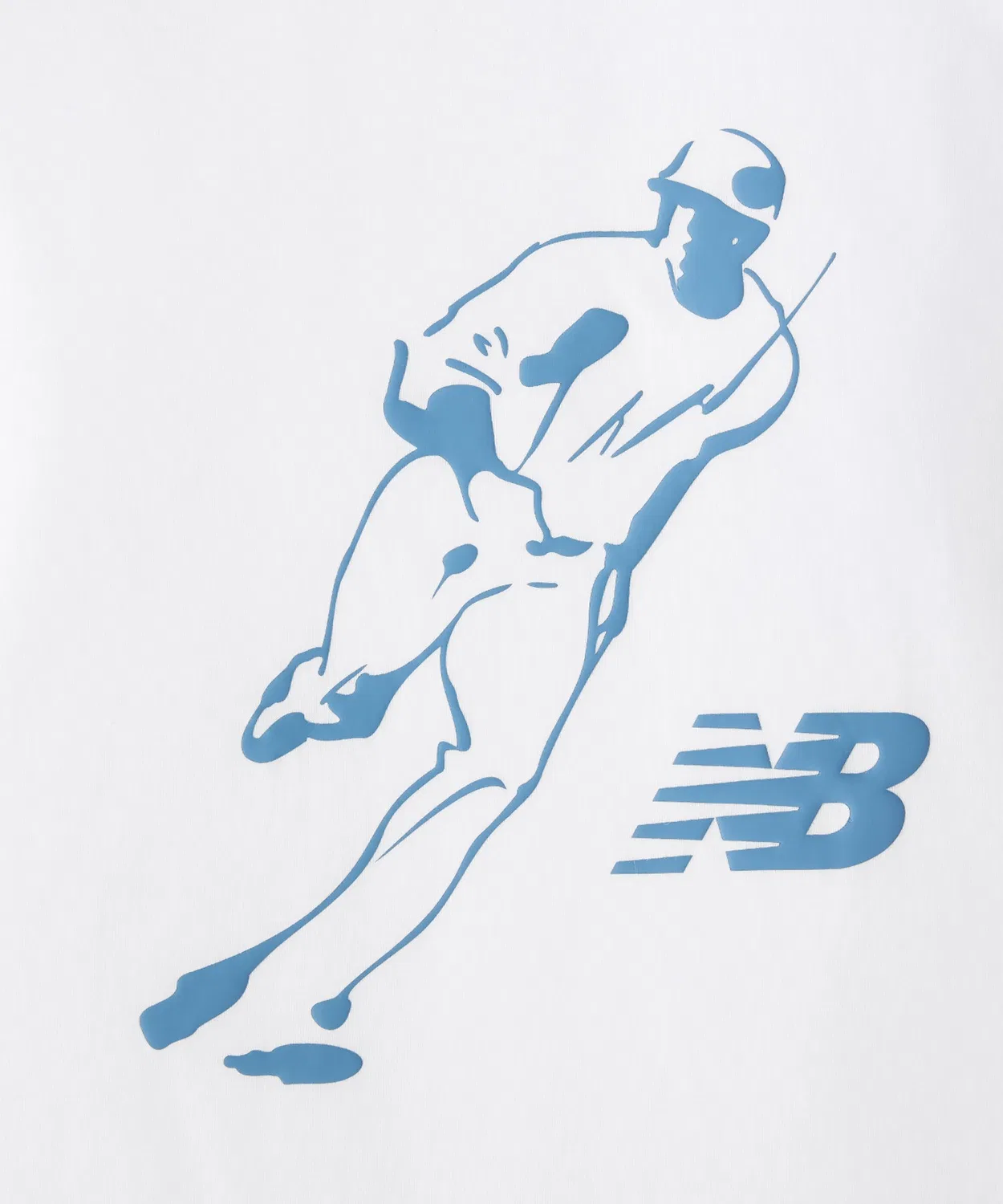 Детская футболка с принтом Always On Logo New Balance, Grayish Blue — фото 4
