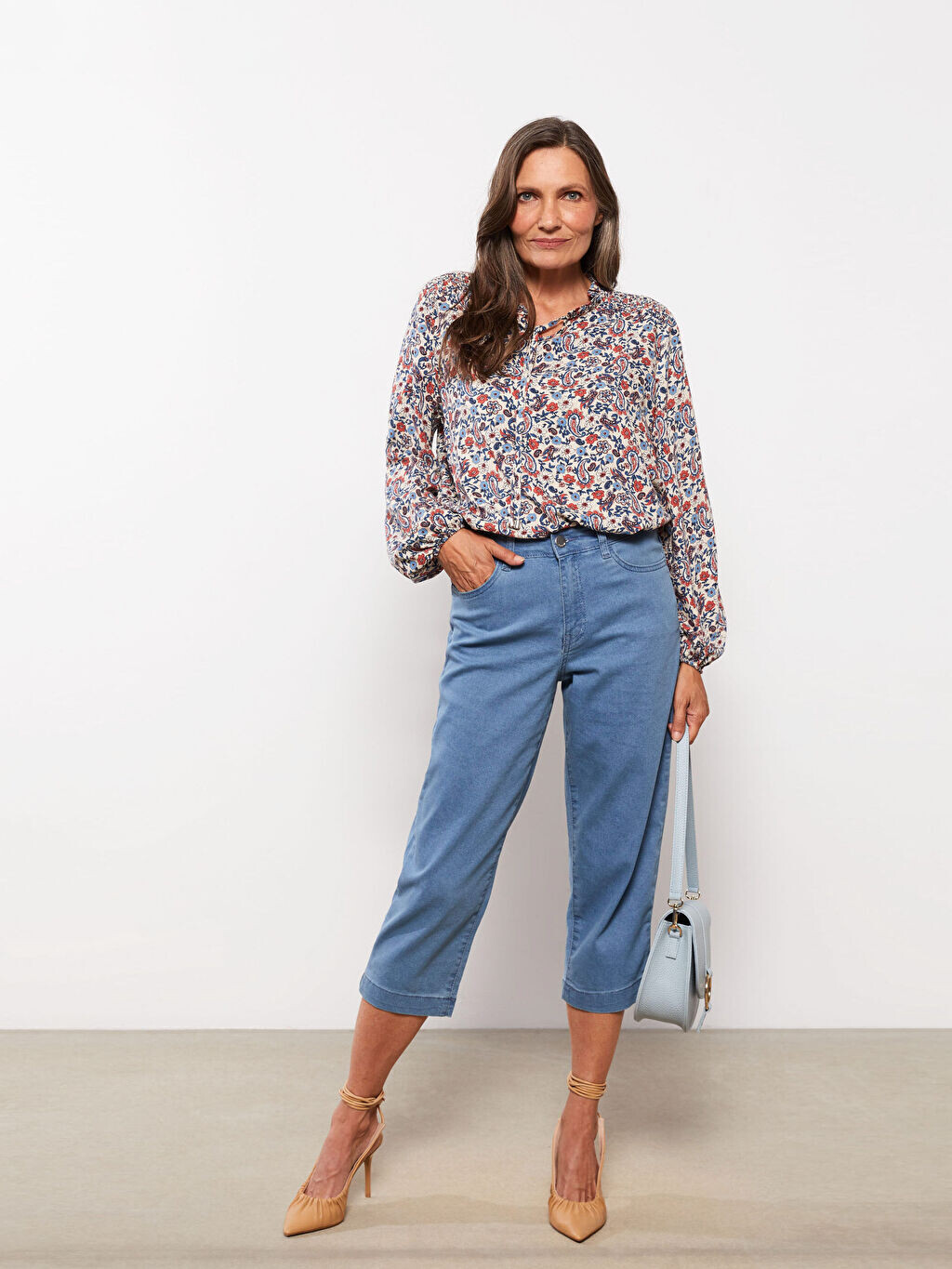 

Slim Fit Straight Women Rodeo Jean Capri LCW Grace