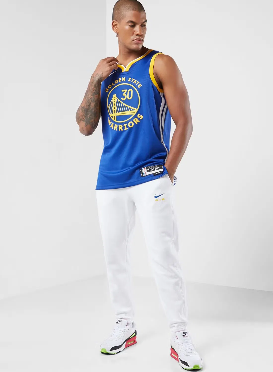 Джерси баскетбольное с принтом Golden State Warriors Icon Nike, синий — фото 4
