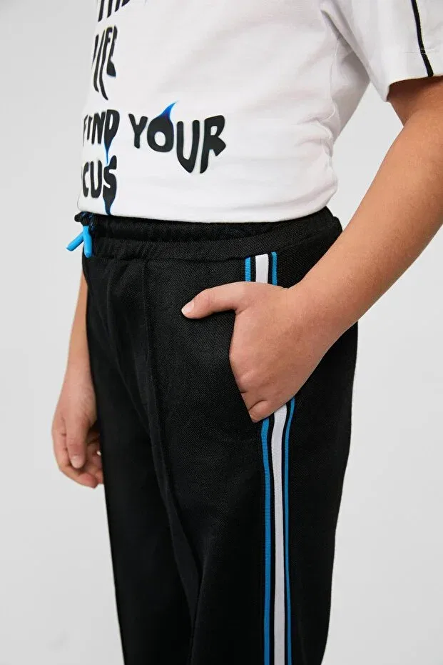 Детские спортивные штаны для мальчиков прямого кроя Nbt Jeans, Black — фото 3