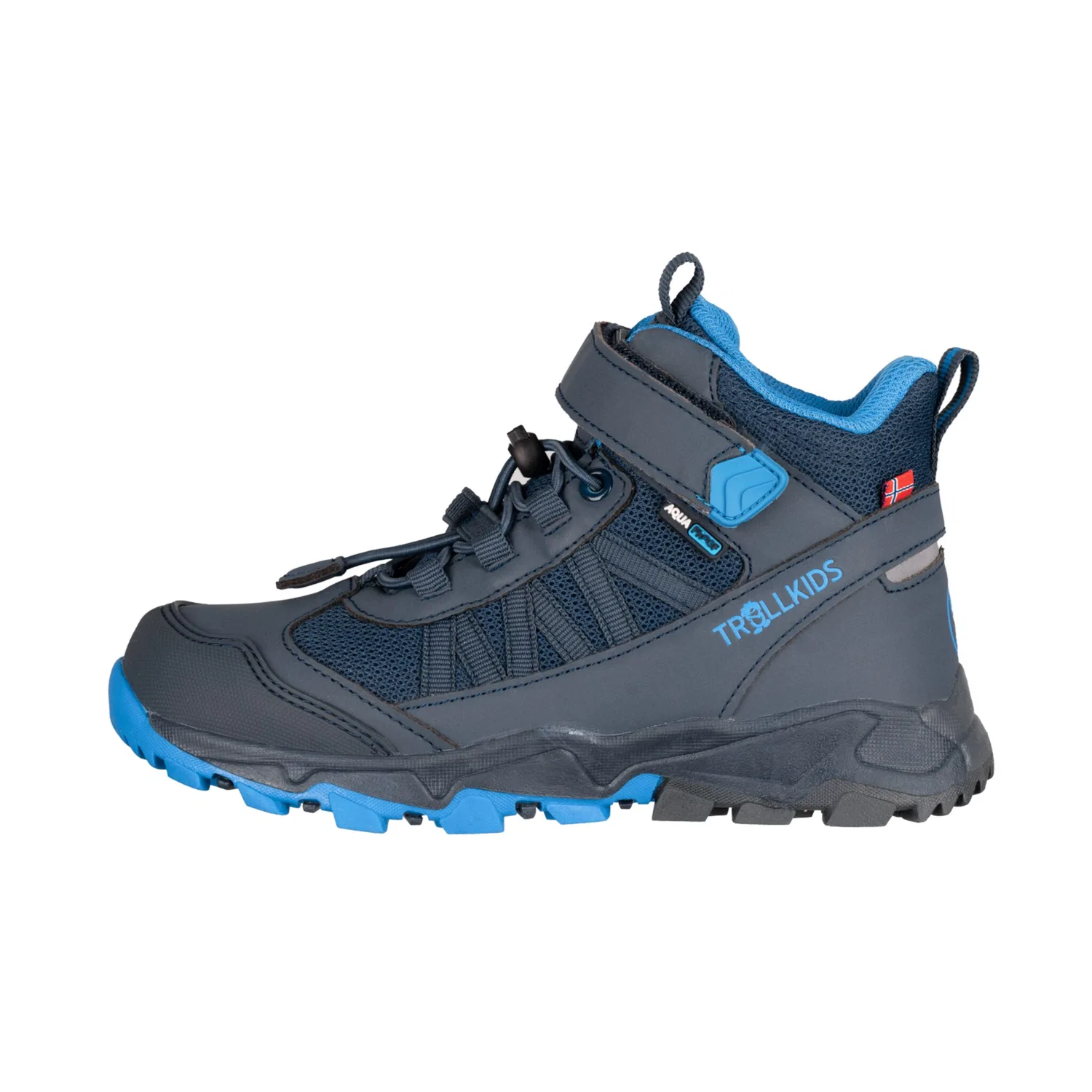 Детские кроссовки для активного отдыха Kids Tronfjell Hiker Mid TROLLKIDS, Navy/Medium Blue