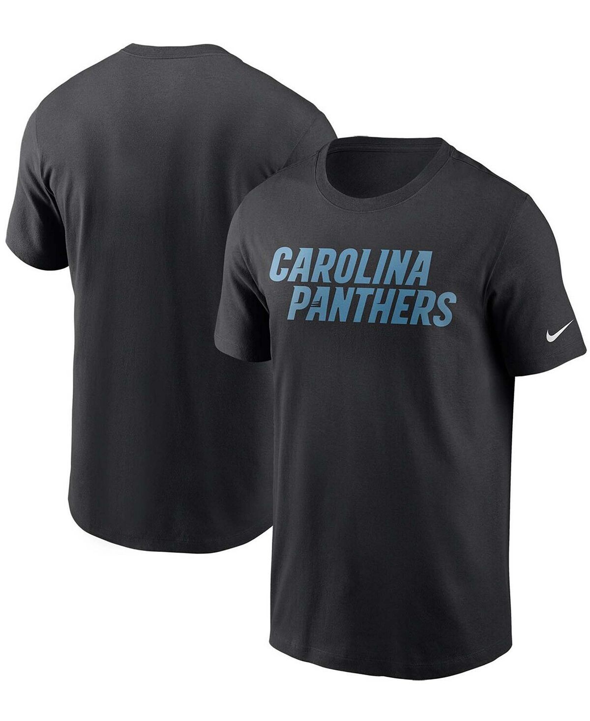 Мужская черная футболка с надписью carolina panthers team Nike, черный — фото 2