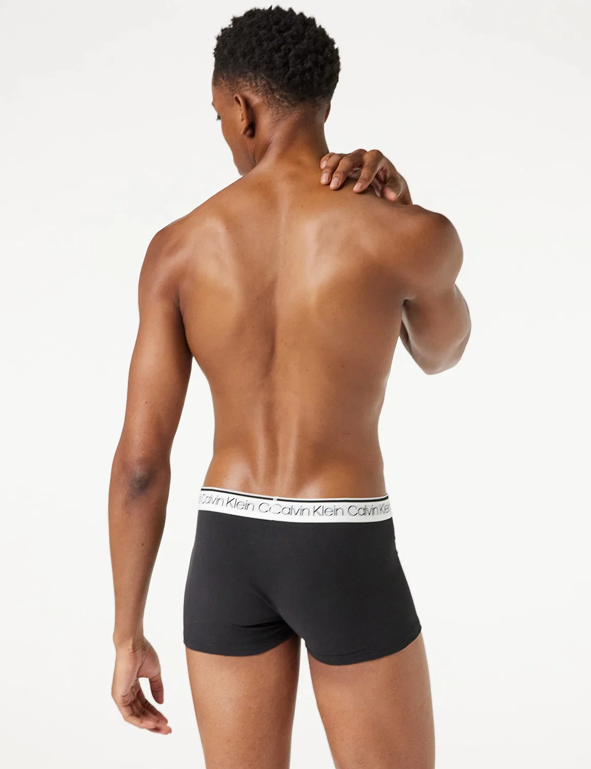 Мужские трусы-слипы с заниженной посадкой Calvin Klein Surge Low Rise Trunk 3pk, Black (Black W/White Wb) — фото 4