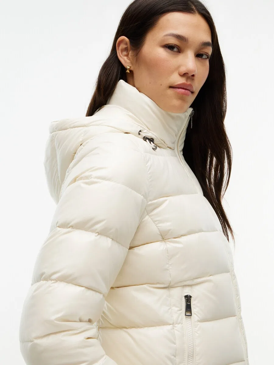 Зимняя куртка TOMMY HILFIGER кремового цвета — фото 4