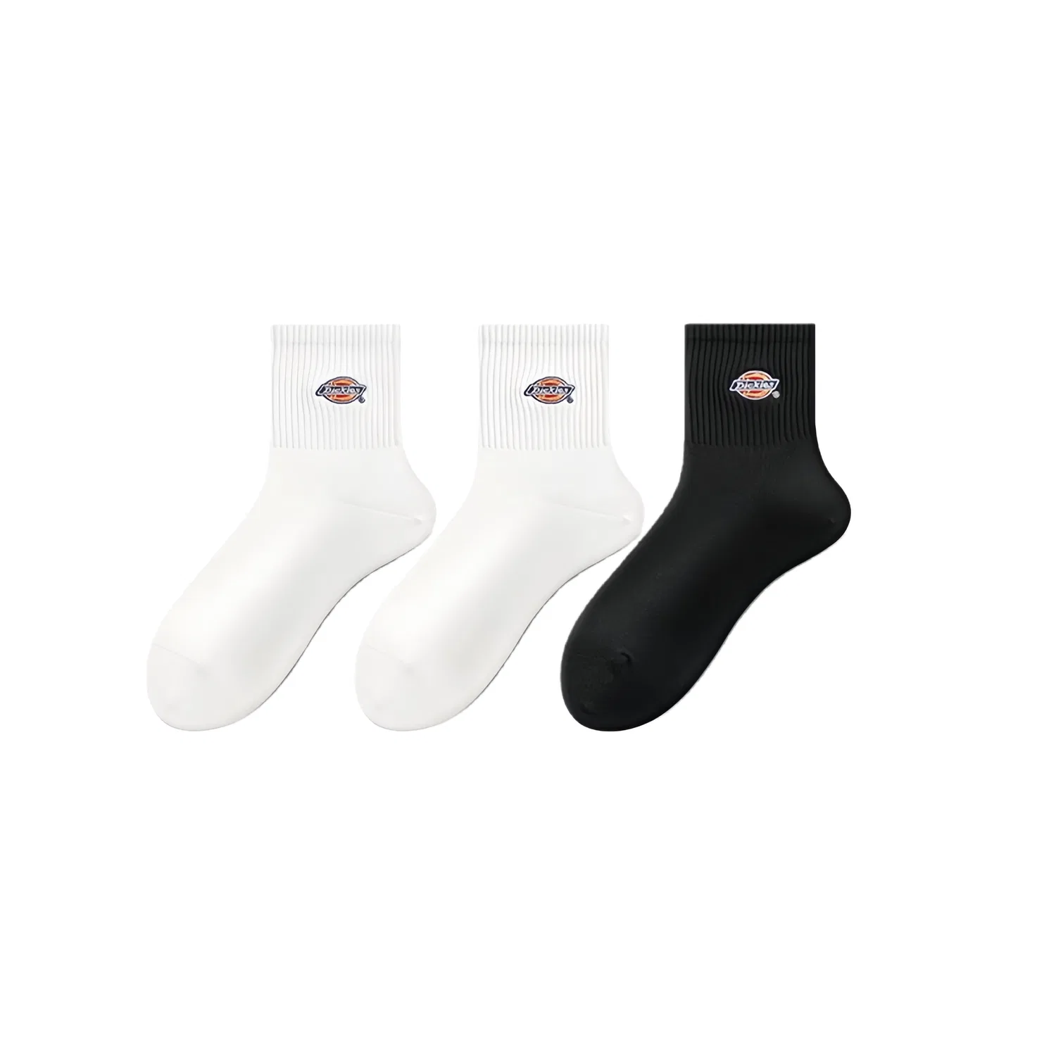 Детские носки с длинным голенищем, комплект из 3 пар, Dickies, White/White/Black