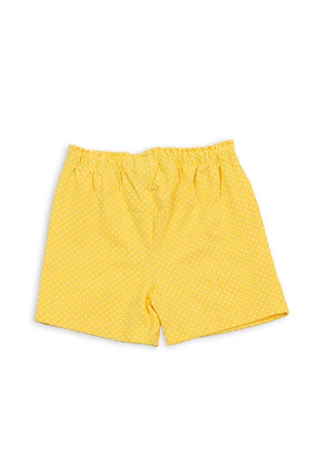 Детские шорты для девочек с принтом Unisex Polka Dot Zumi Baby Kids, Yellow Polka Dot — фото 3