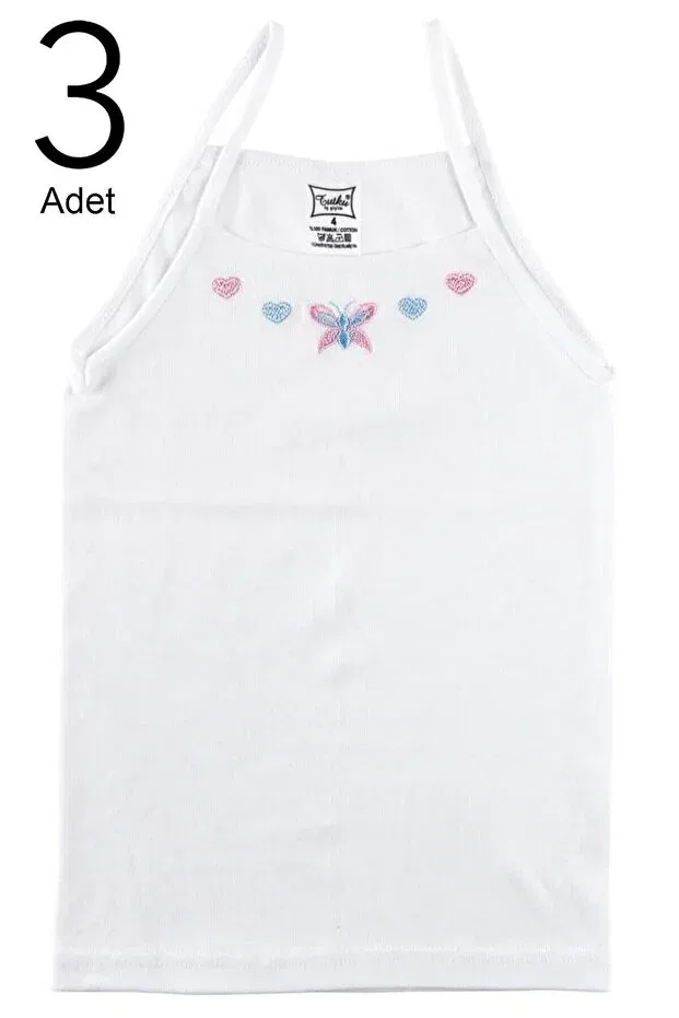 Детское нижнее белье для девочек хлопковое комплект 3 шт Elf568Tut01653 Tutku, White — фото 2