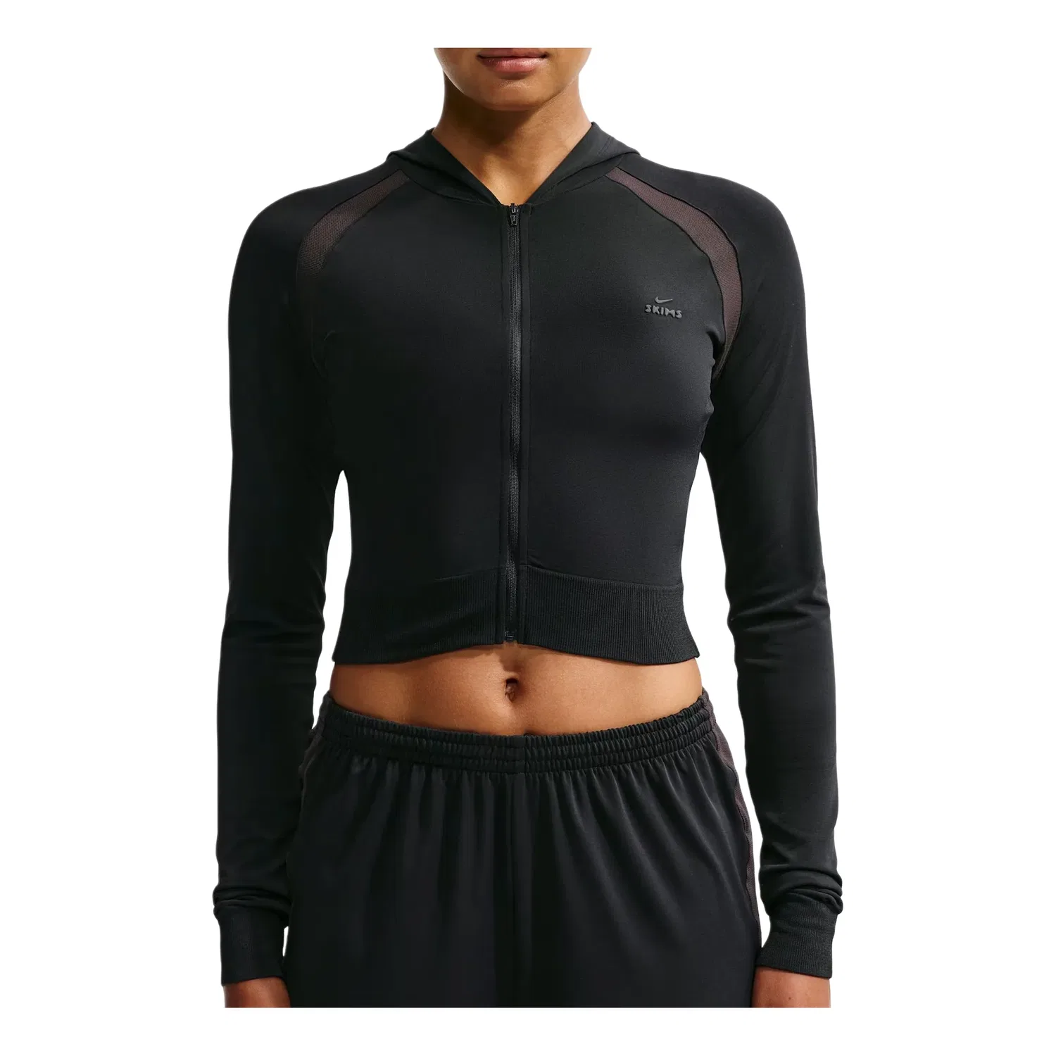 Женское худи SKIMS Stretch Nylon Baby Hoodie 'Obsidian Igneous' Nike, Obsidian/Igneous