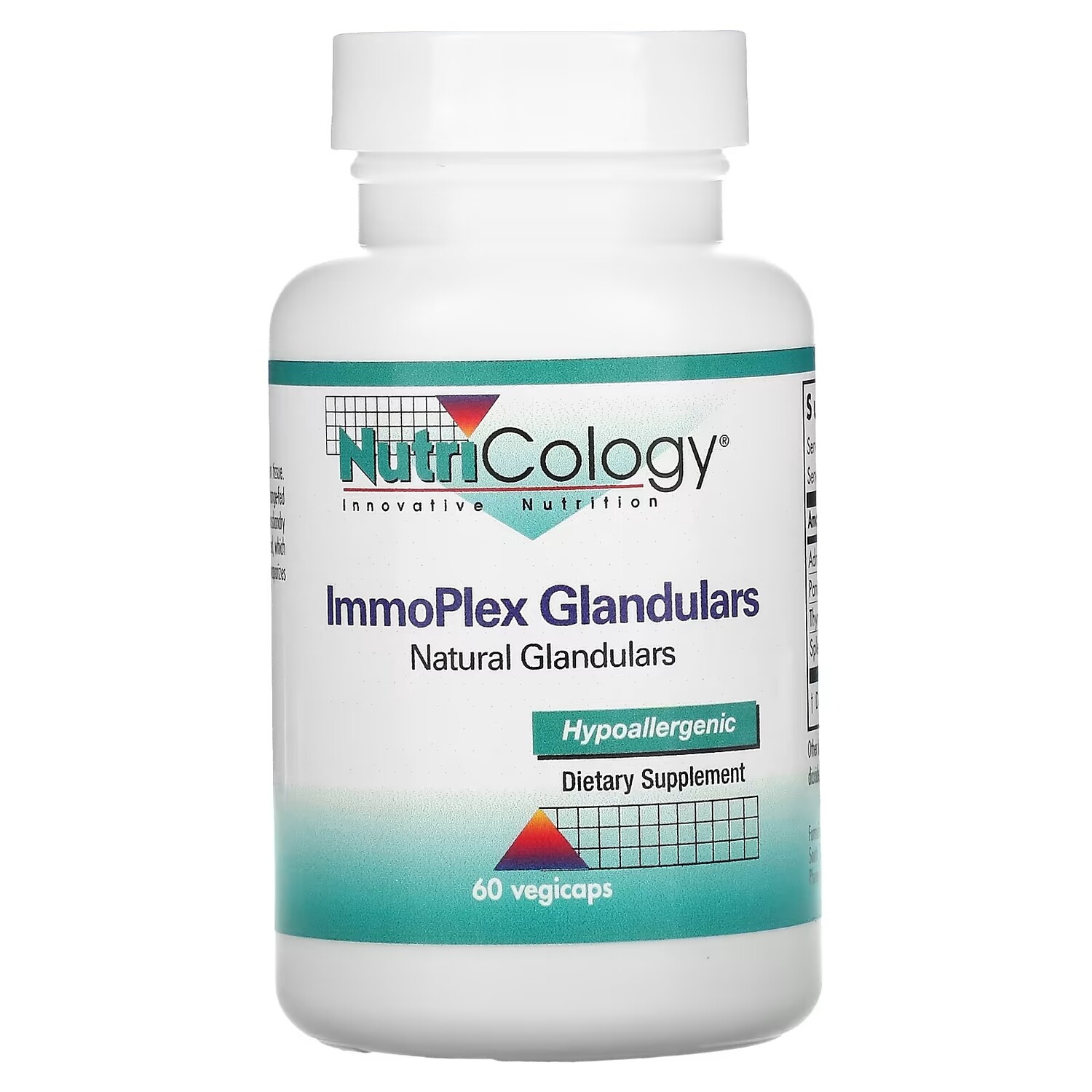 

Nutricology ImmoPlex добавка для желез, 60 растительных капсул