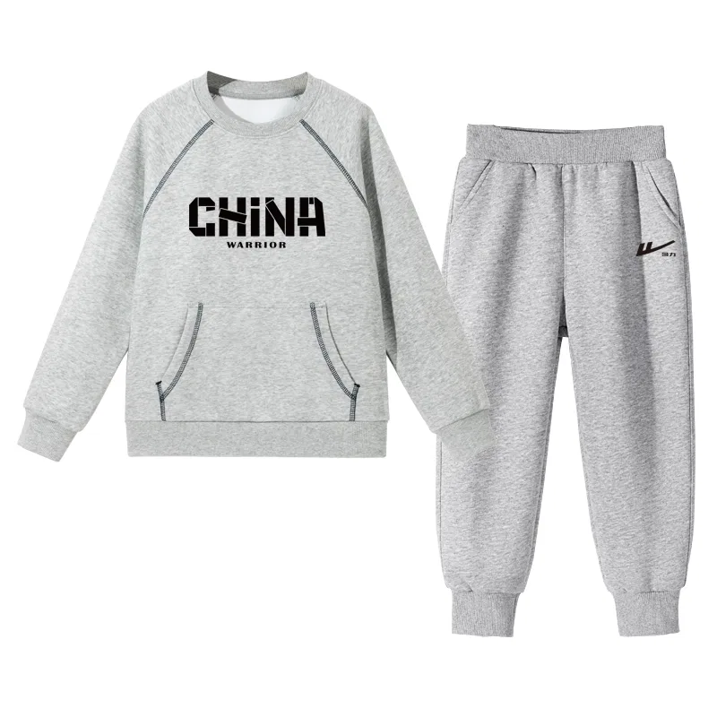 Детский спортивный комплект в стиле хип-хоп, Casual Sportswear, WARRIOR, Gray/H Black Shape-Gray/H White Logo K