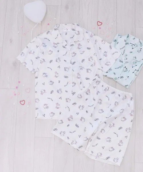Детская пижама с коротким рукавом, с принтом Sanrio, Ivory