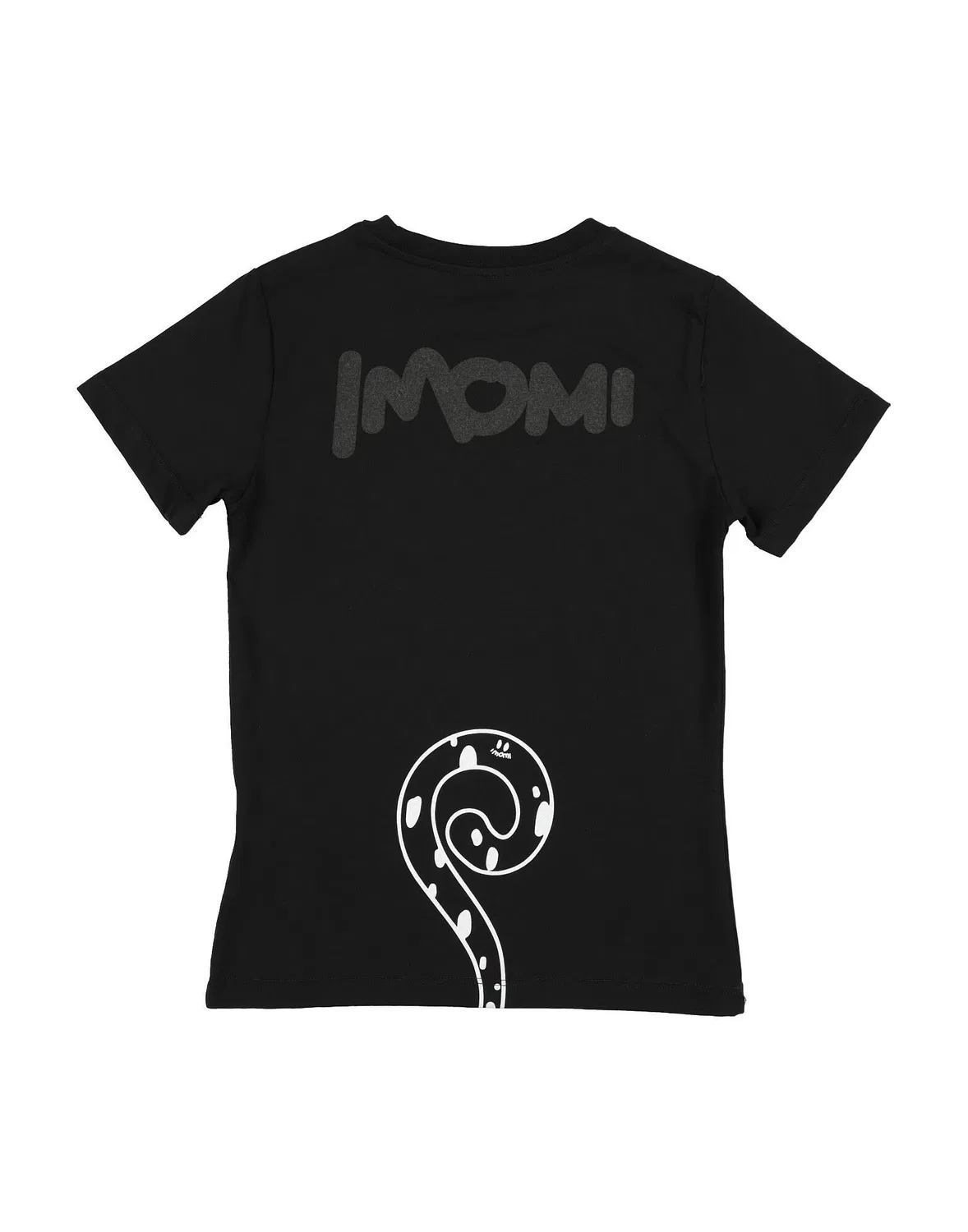 Детская футболка для девочек с принтом Imomi, черный — фото 2