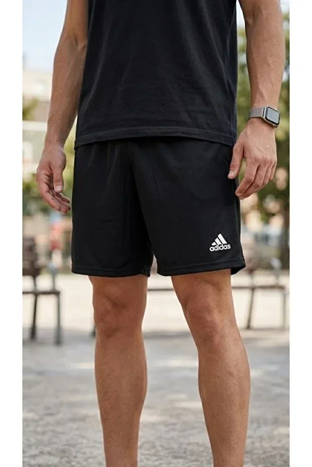 Мужские спортивные шорты с ветрозащитой Adidas, Black-E8F9