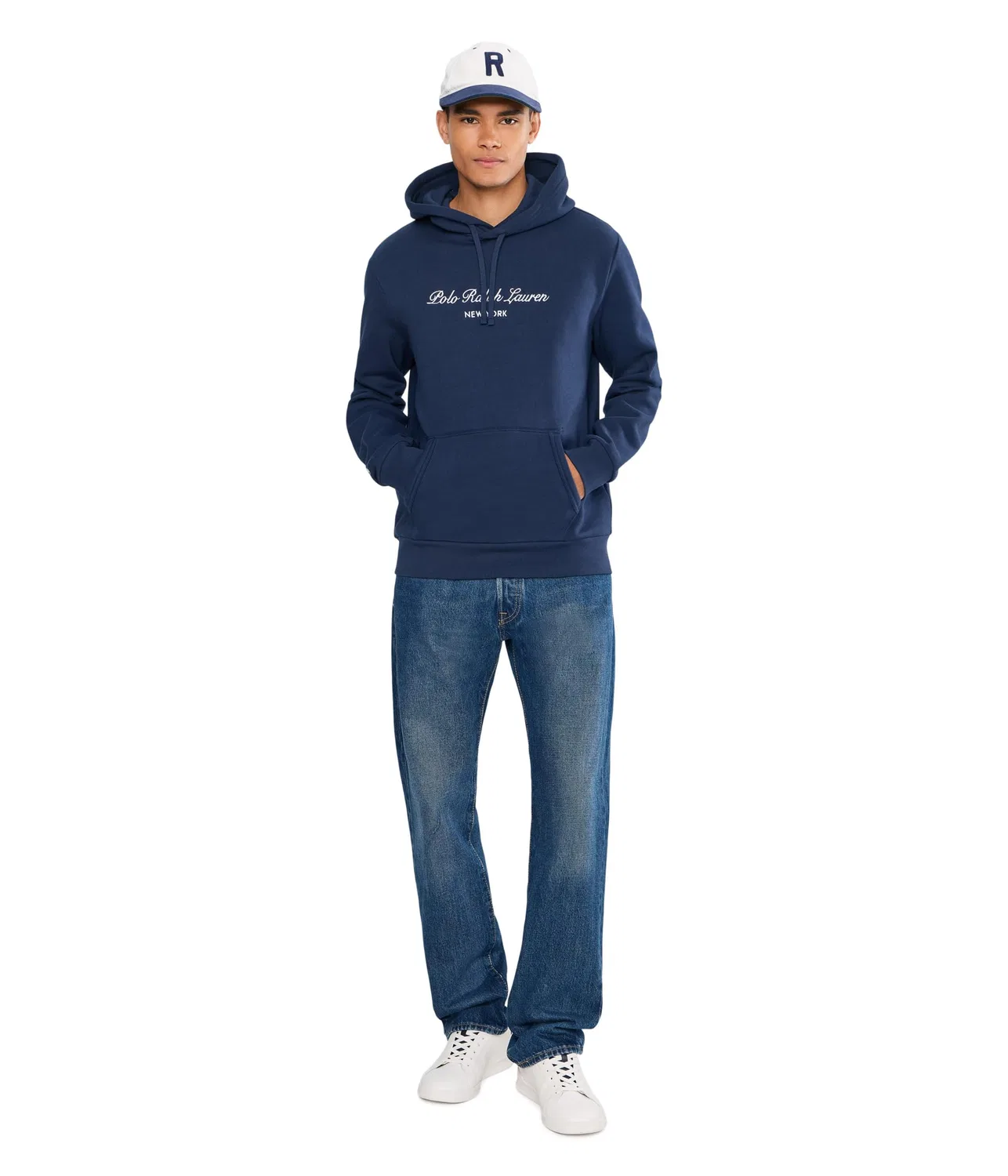 Толстовка с флисовой подкладкой и логотипом Polo Ralph Lauren, Newport Navy — фото 2