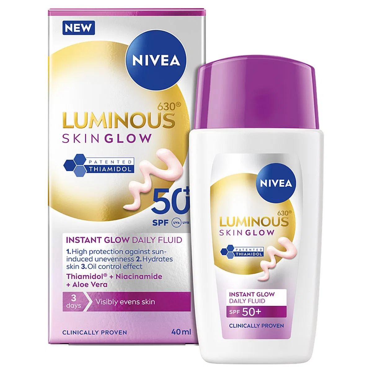 Крем-флюид для лица SPF50+ выравнивающий тон Nivea, Color