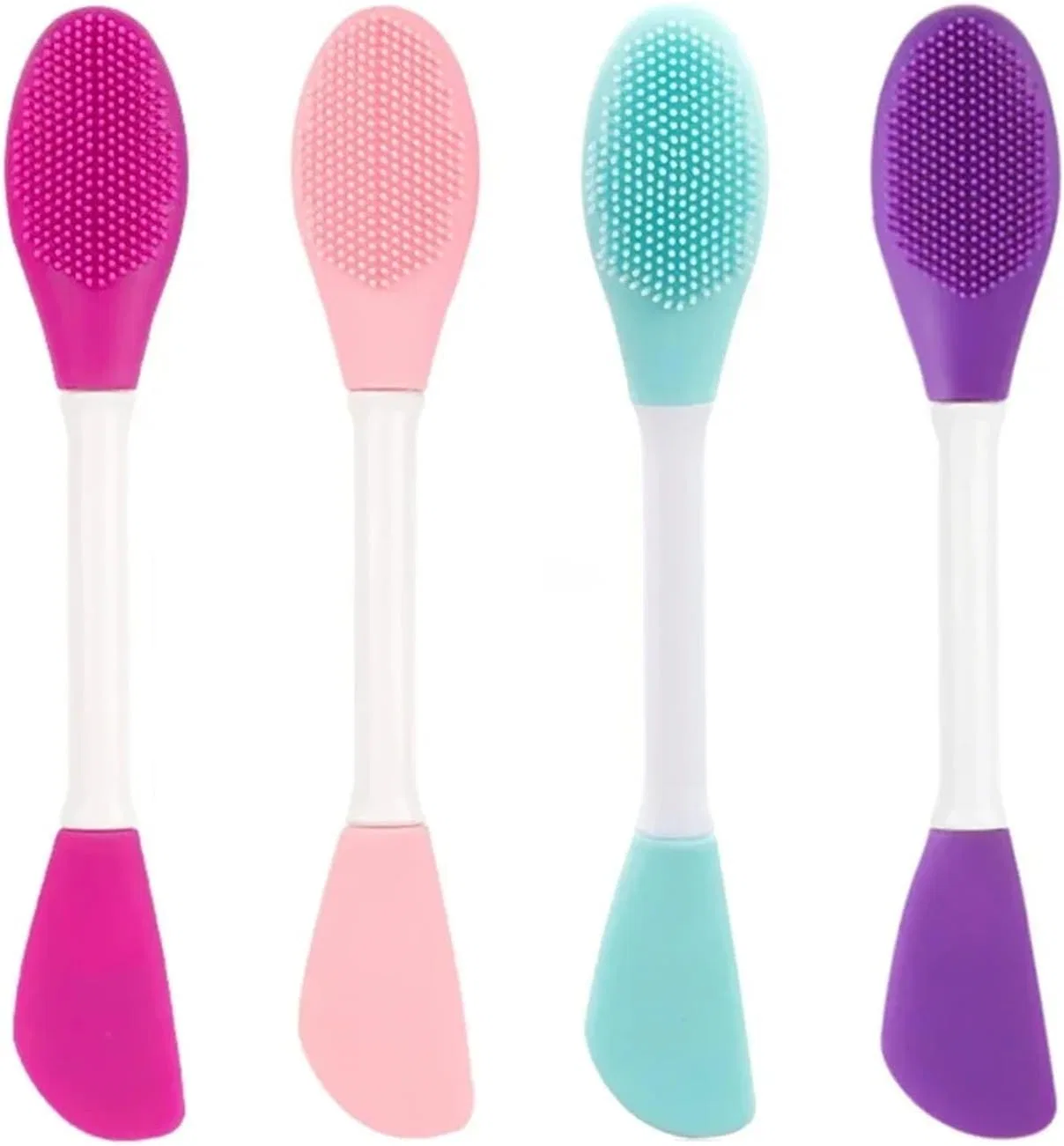 Силиконовая кисть для маски двойная EYZJQSTUV, 1 шт, 14,5 x 3 см, One Color