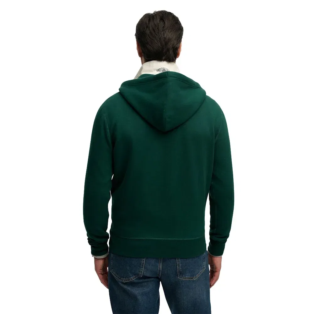 Худи на молнии Monogram Emb Superdry, зеленый — фото 2