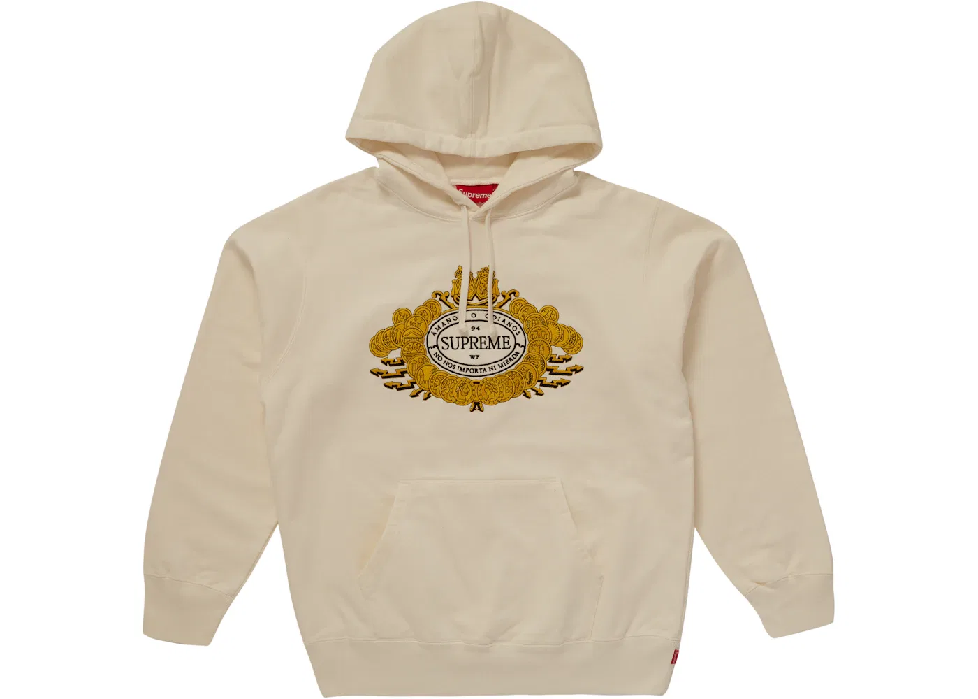 Мужской худи с принтом Supreme Love or Hate Supreme, White