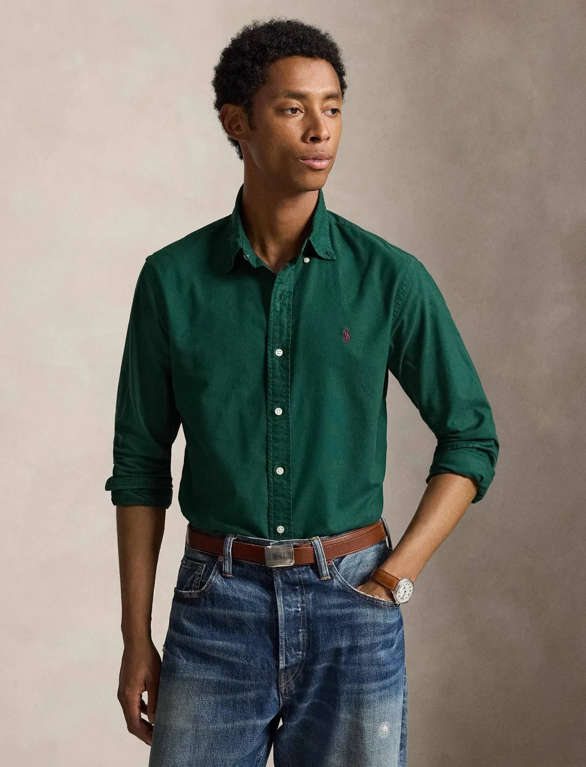 Рубашка с длинным рукавом Polo Ralph Lauren, Verde Bottiglia