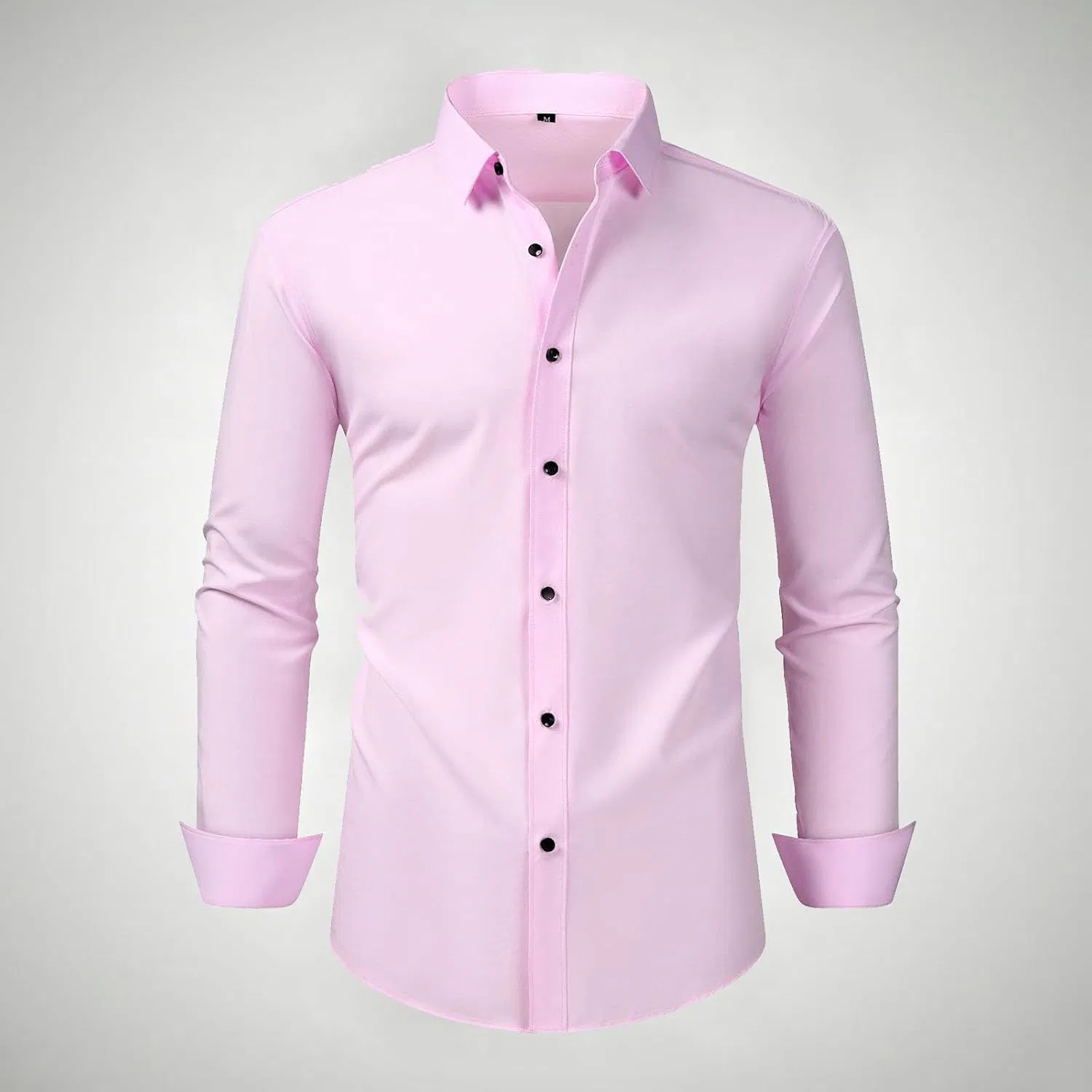 Мужская рубашка с лацканом Long Sleeve Stretch Formal, Pink — фото 2