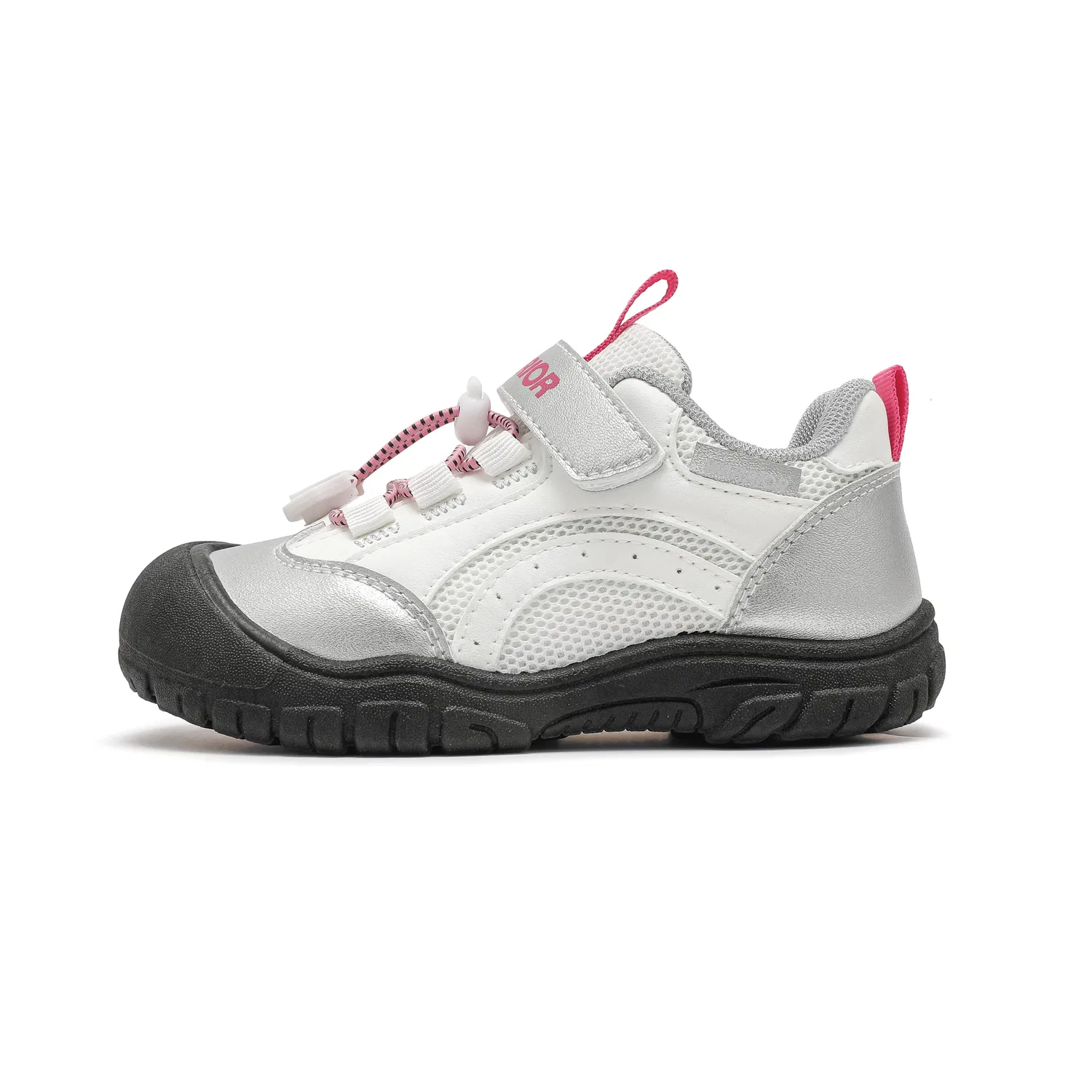 Детские кеды с защитой от скольжения White/Silver Gray WARRIOR — фото 3