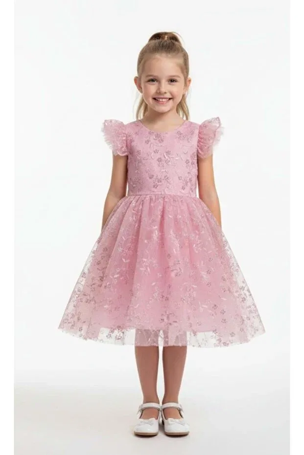 Детское платье для девочек с принтом Narince Mnk Baby&Kids, Pink