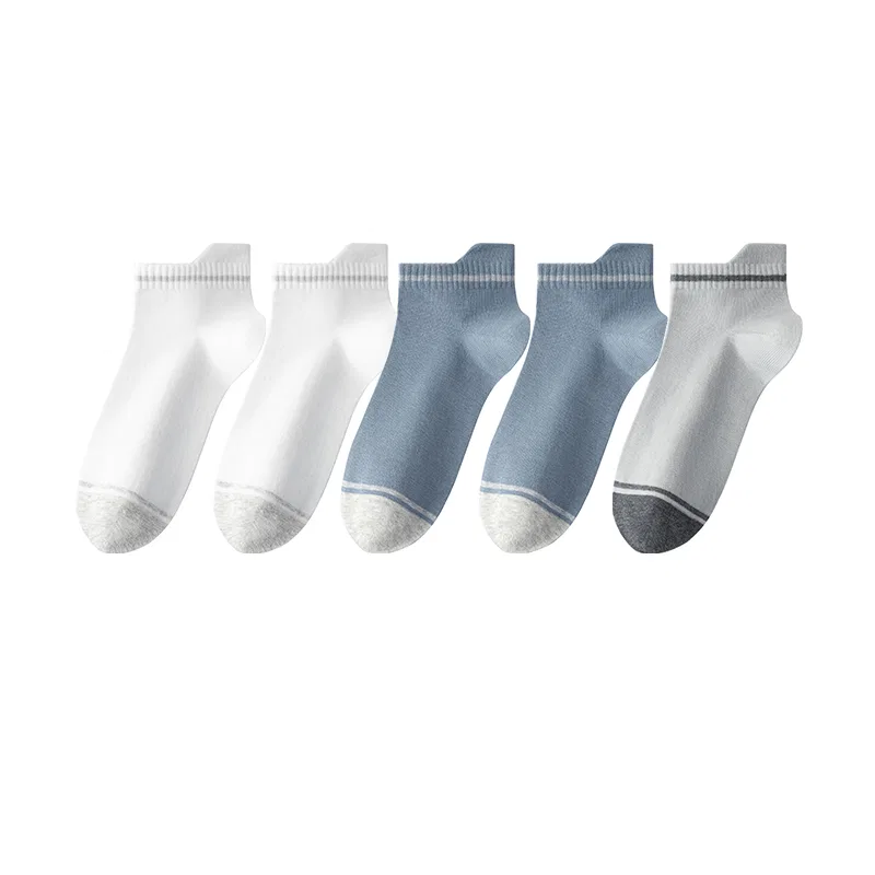 Детские носки-невидимки, набор из 6 пар, MADALLO, White/Gray Blue/Light Gray