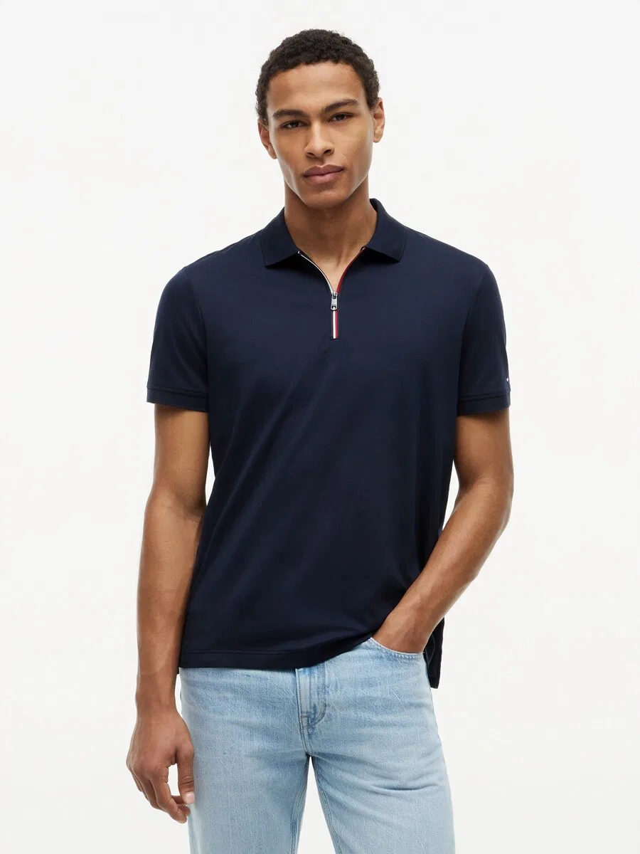 Футболка-поло TOMMY HILFIGER цвета морской волны — фото 2