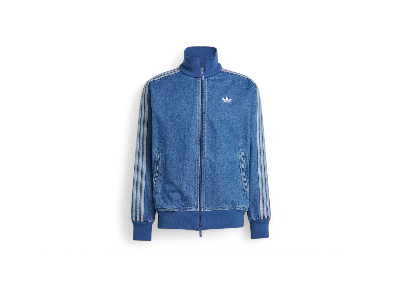 Мужская куртка-трак-топ джинсовая Adicolor Denim Firebird Adidas, Medium Blue Denim
