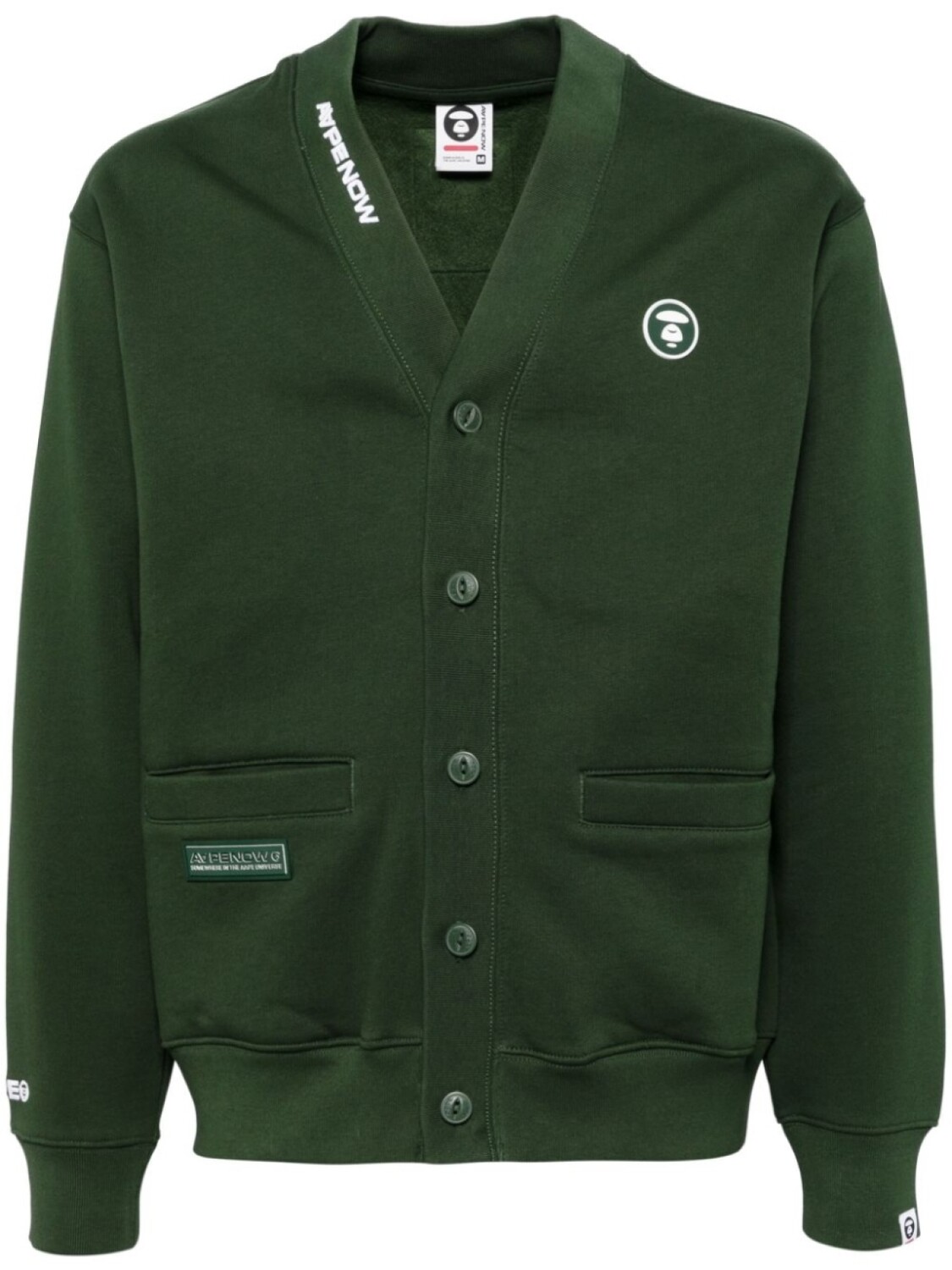 

AAPE BY *A BATHING APE кардиган с логотипом, зеленый