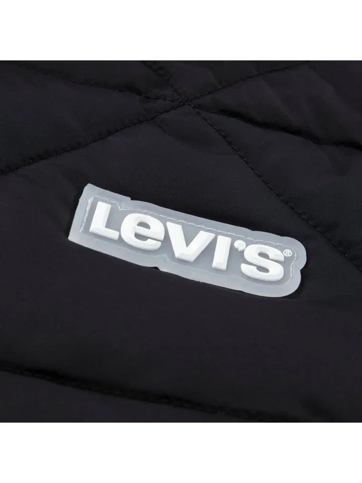 Стеганая куртка с капюшоном, Levi's Kids, черный — фото 4