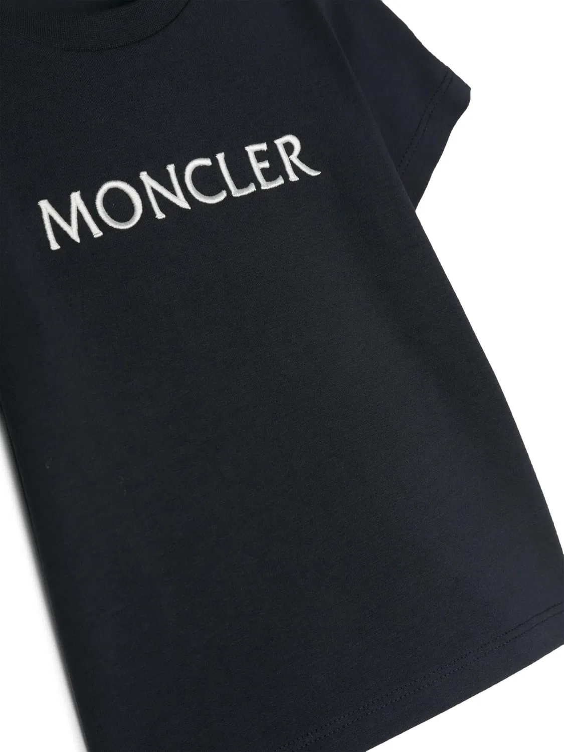 Футболка с вышитым логотипом Moncler, синий — фото 2