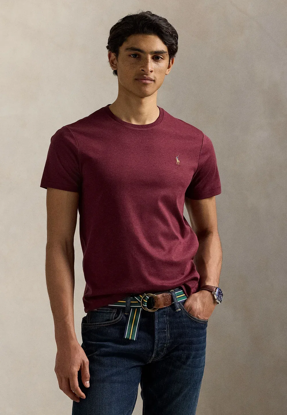Футболка с коротким рукавом - базовая модель Polo Ralph Lauren, Spring Wine Heather