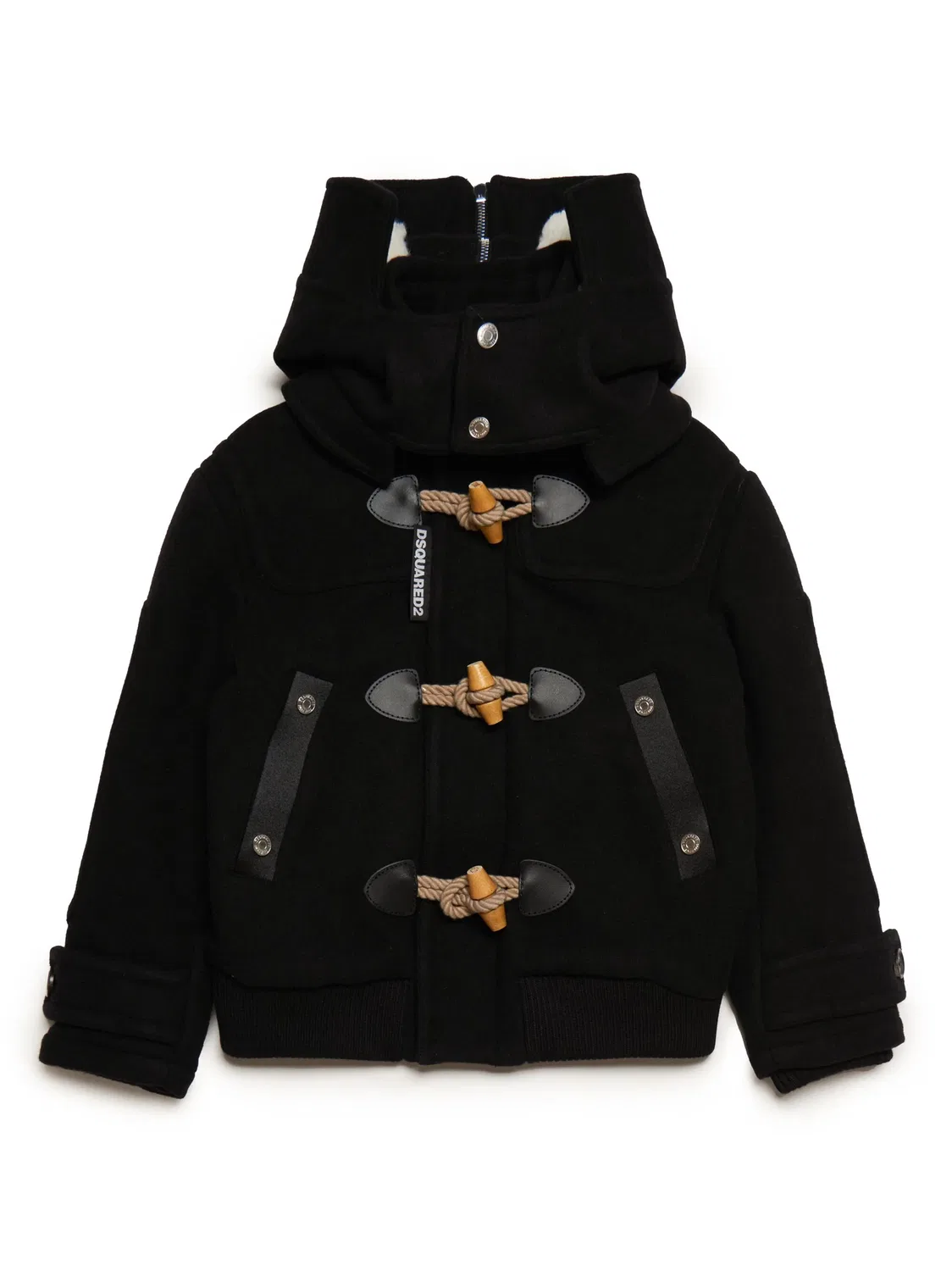 Пальто из шерстяной смеси Монтгомери DSQUARED2, черный