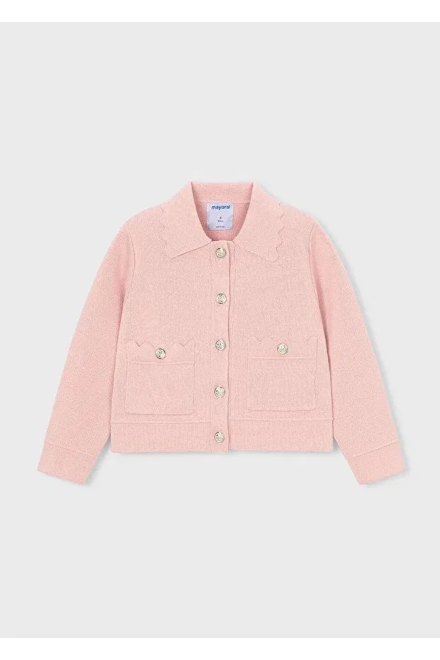 Детское пальто для девочек кружевное Mayoral, Pink