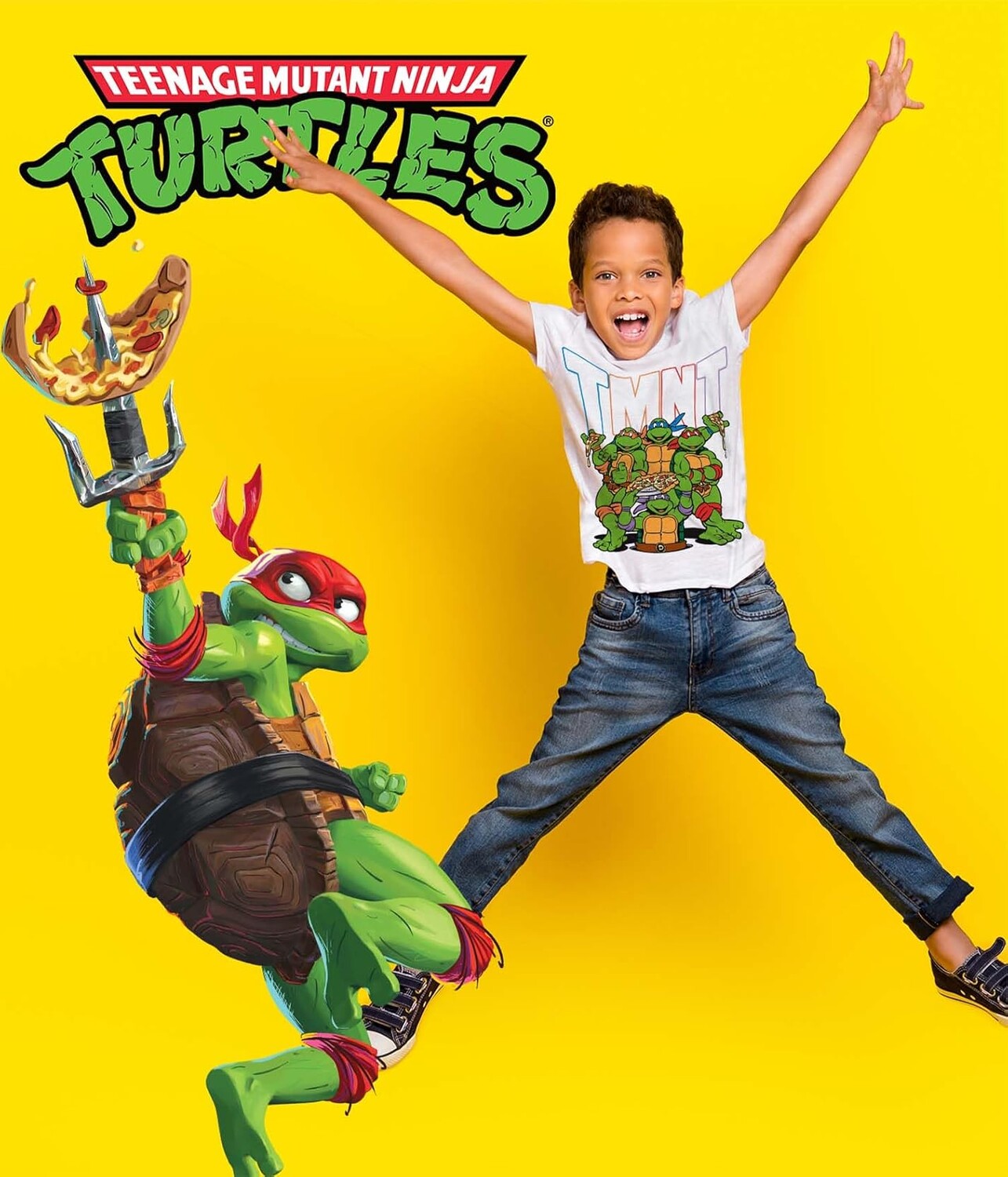 Набор детских футболок Nickelodeon Teenage Mutant Ninja Turtles, 3 предмета, зеленый/белый/черный — фото 3