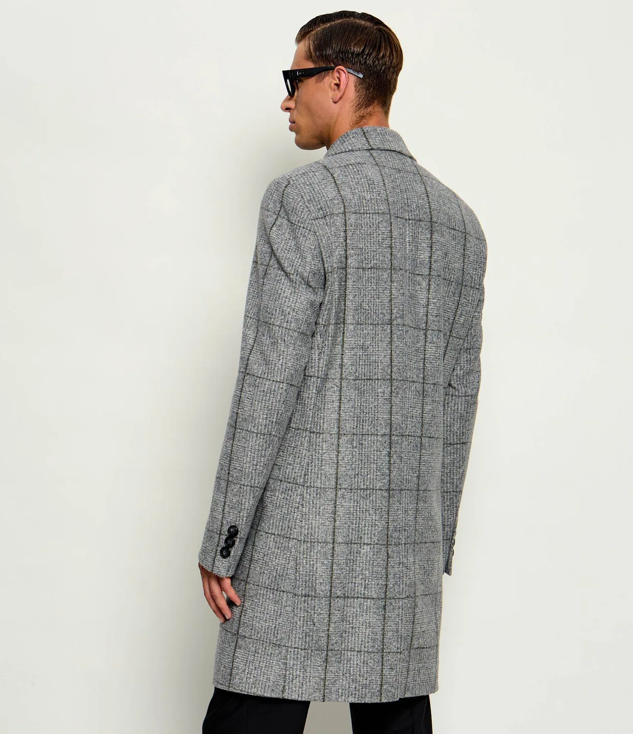Пальто зимнее Slim Fit H-Hyde-J-254 Boss, Grigio — фото 3