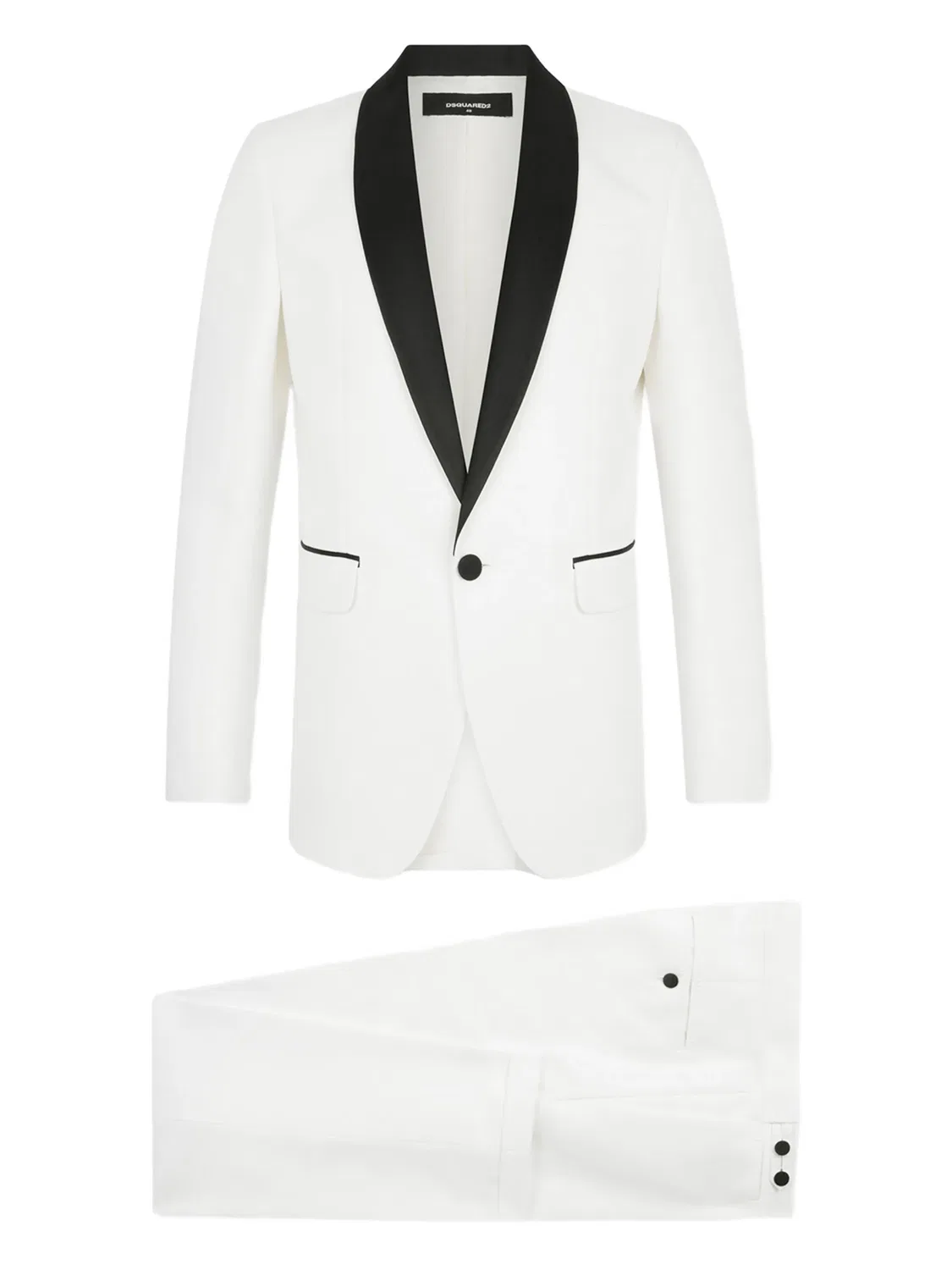 Костюм с кнопочной застежкой DSQUARED2, белый