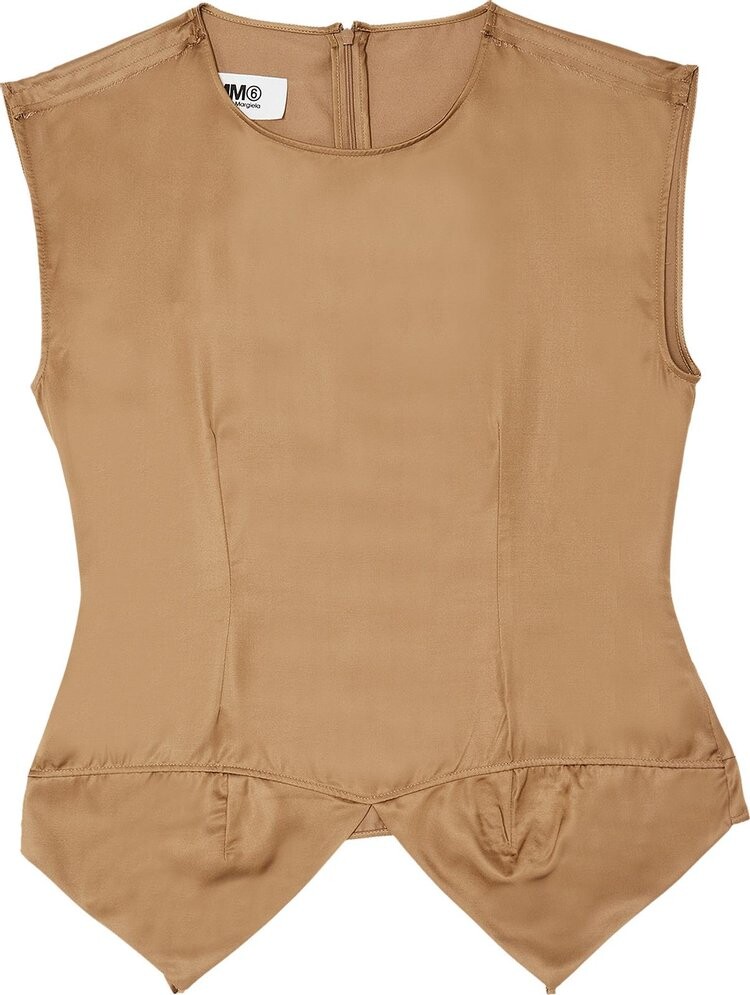 

Топ MM6 Maison Margiela Top 'Taupe', коричневый