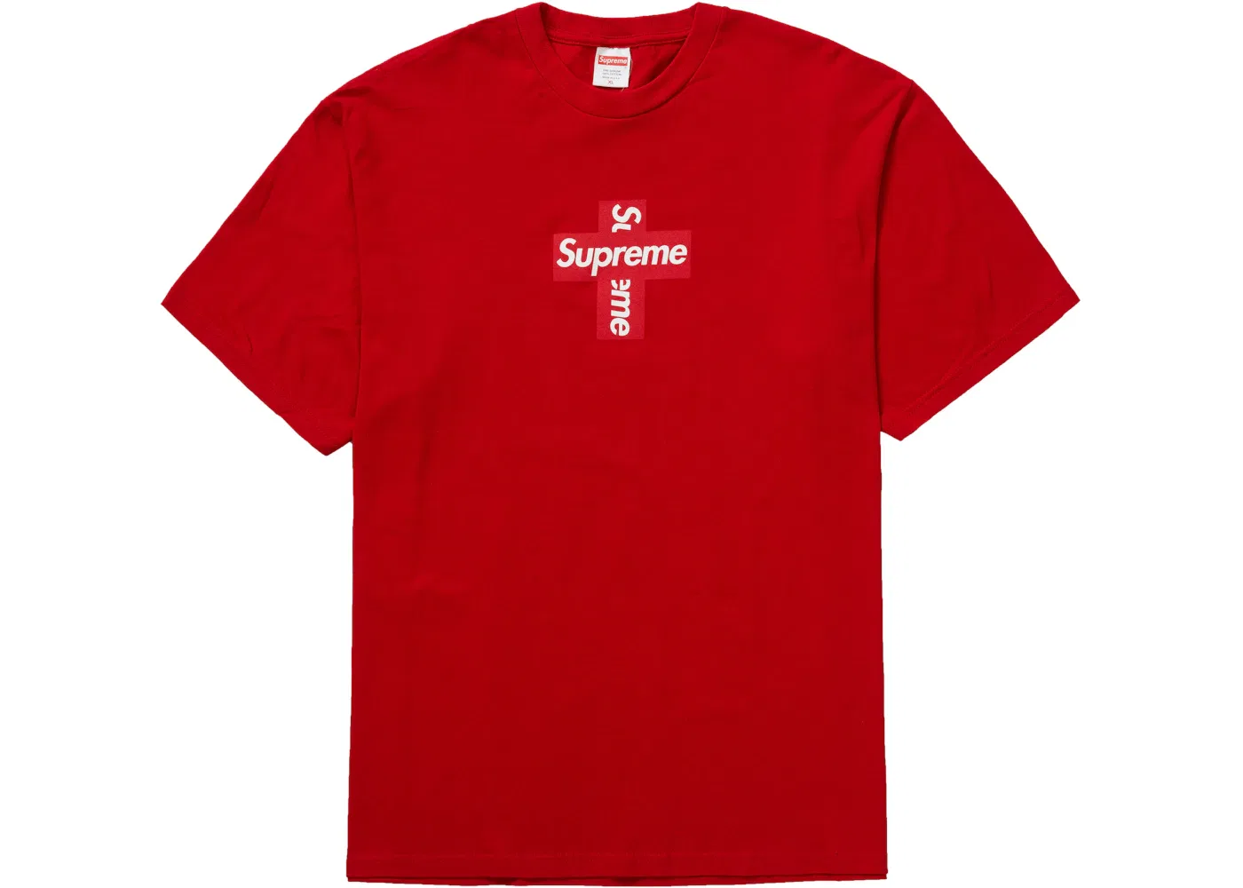 Мужская футболка с принтом Cross Box Logo Supreme, Red
