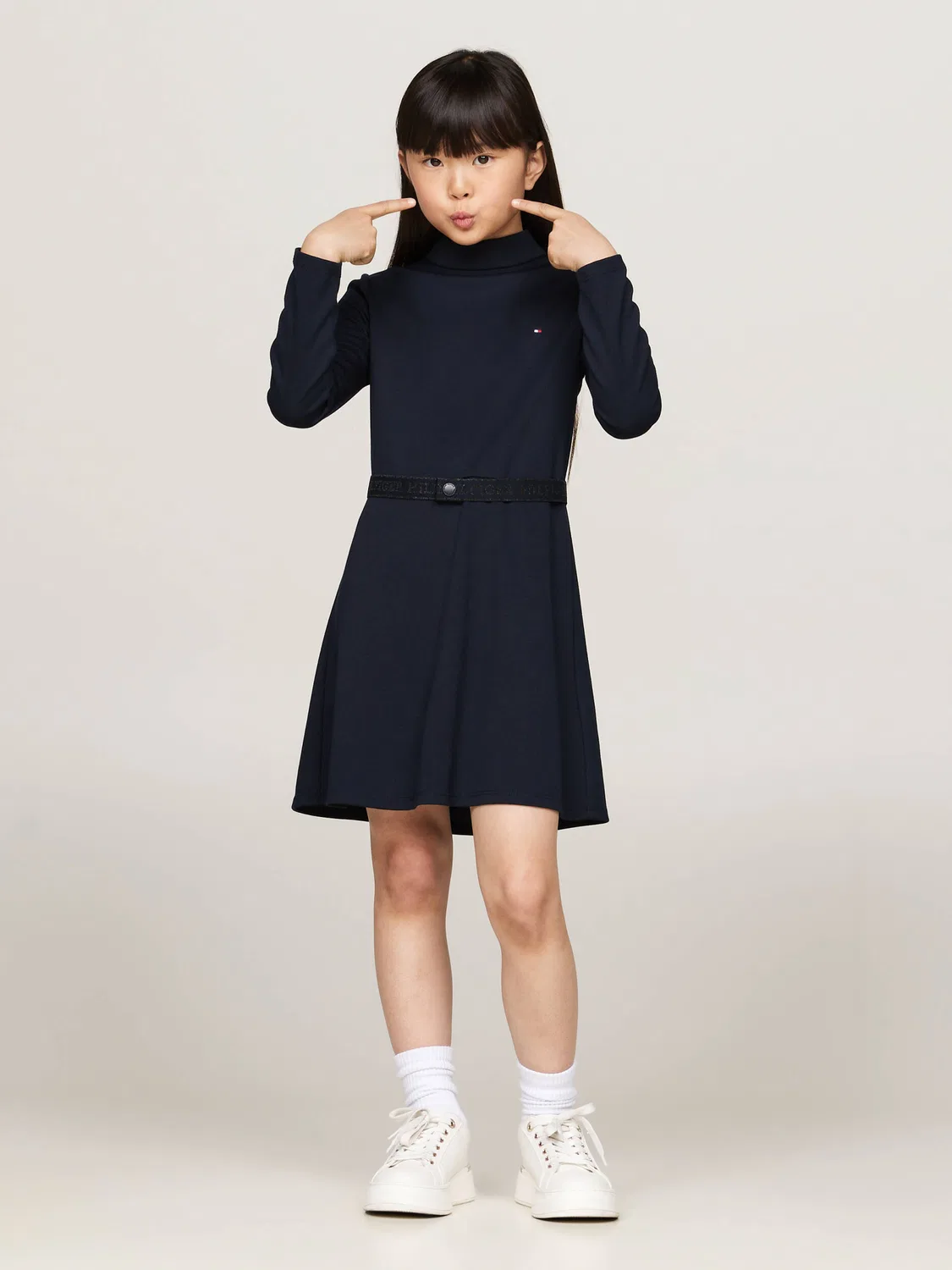 Платье трикотажное Slim Fit Tommy Hilfiger, темно-синий