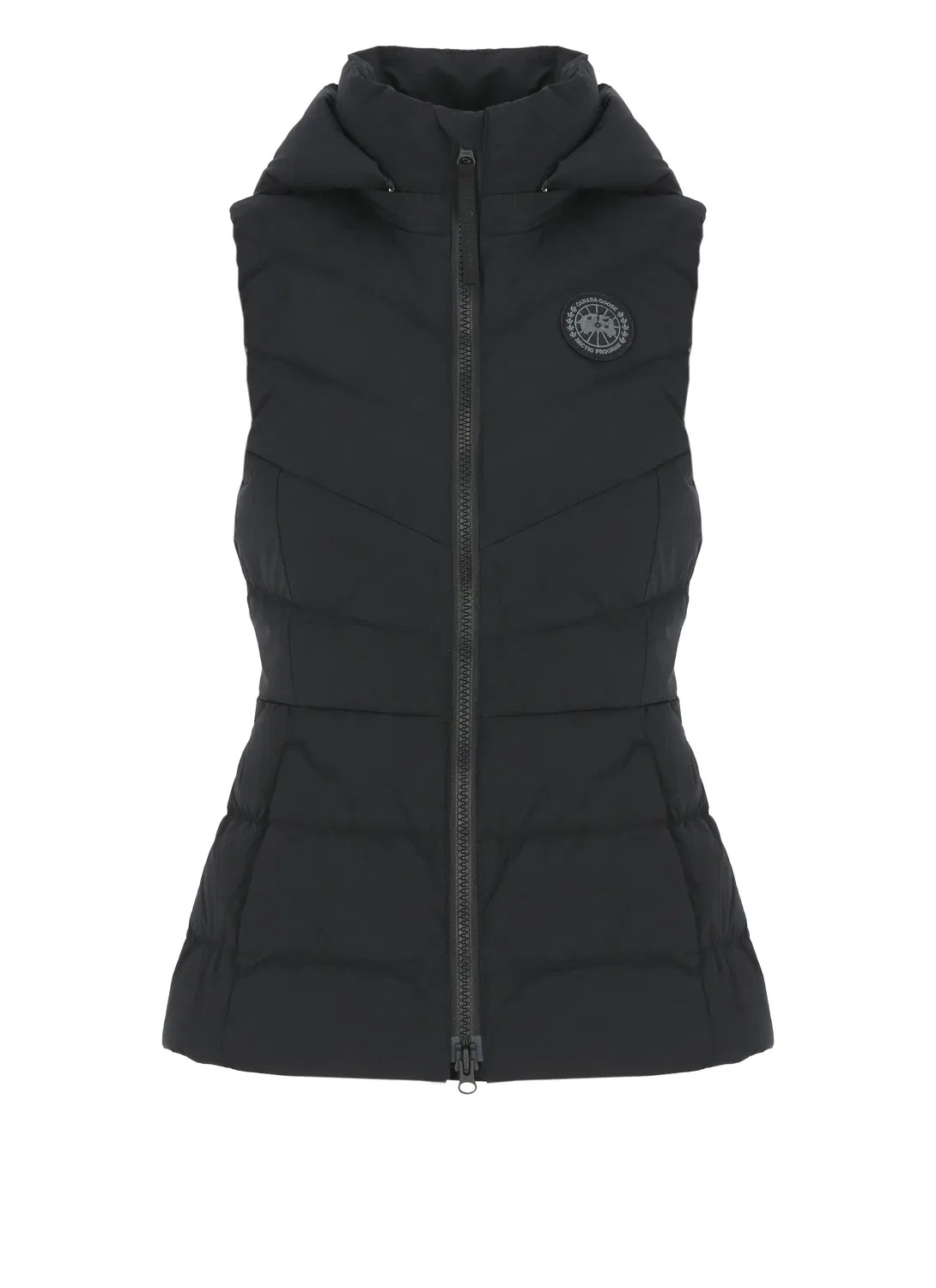 Женский утепленный жилет с капюшоном Canada Goose, черный