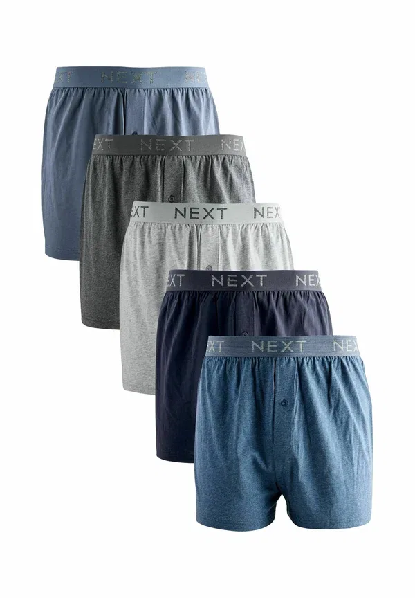 Боксеры 5шт, хлопок, Regular fit, Next, Blue/Grey, синий/серый